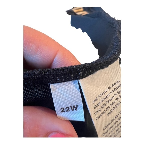 Bleu Rod Beattie Kore One Piece  High Neck Lace Down Swimsuit Size 22W NEW - Picture 10 of 14